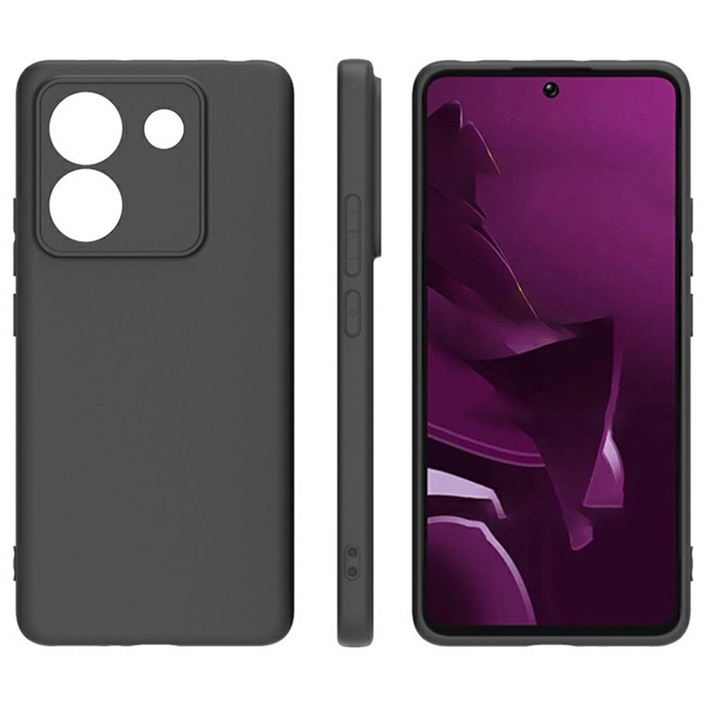 Matný gelový obal na Xiaomi Poco M7 Pro 5G - černý