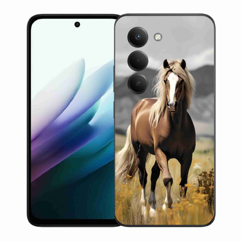 Gelový kryt mmCase na Xiaomi Redmi 15 4G/5G (171mm) - hnědý kůň 1