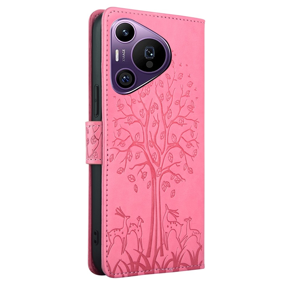 Tree knížkové pouzdro na Huawei Pura 70 Pro - růžové