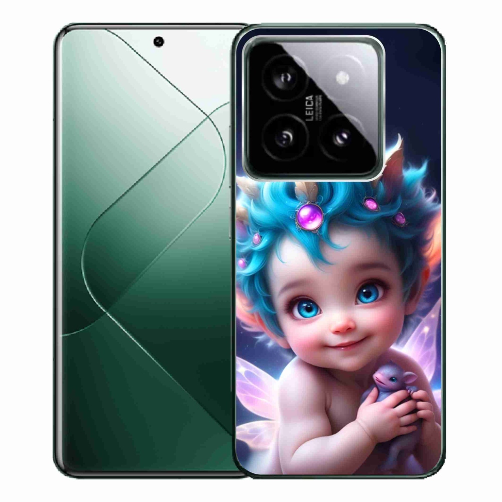 Gelový kryt mmCase na Xiaomi 14 Pro - dítě s motýlími křídly