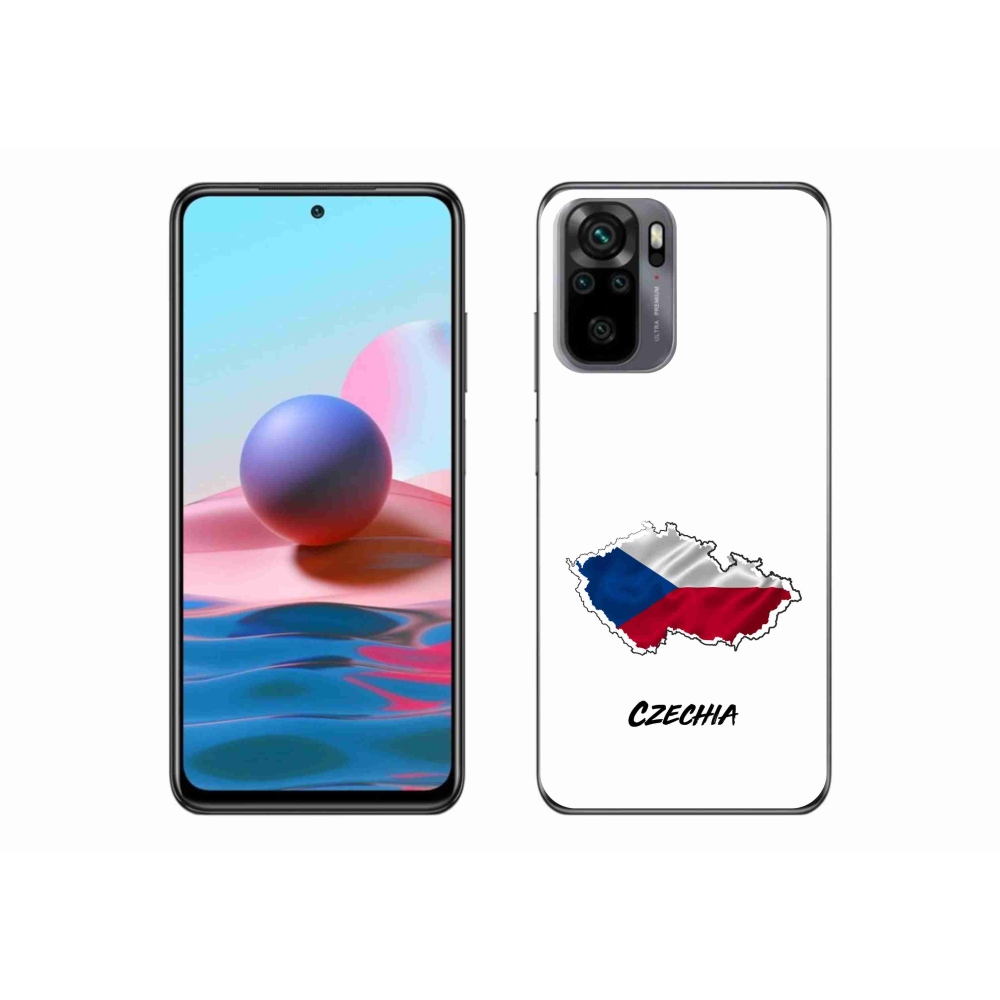 Gelový kryt mmCase na Xiaomi Redmi Note 10 4G - Czechia bílé pozadí
