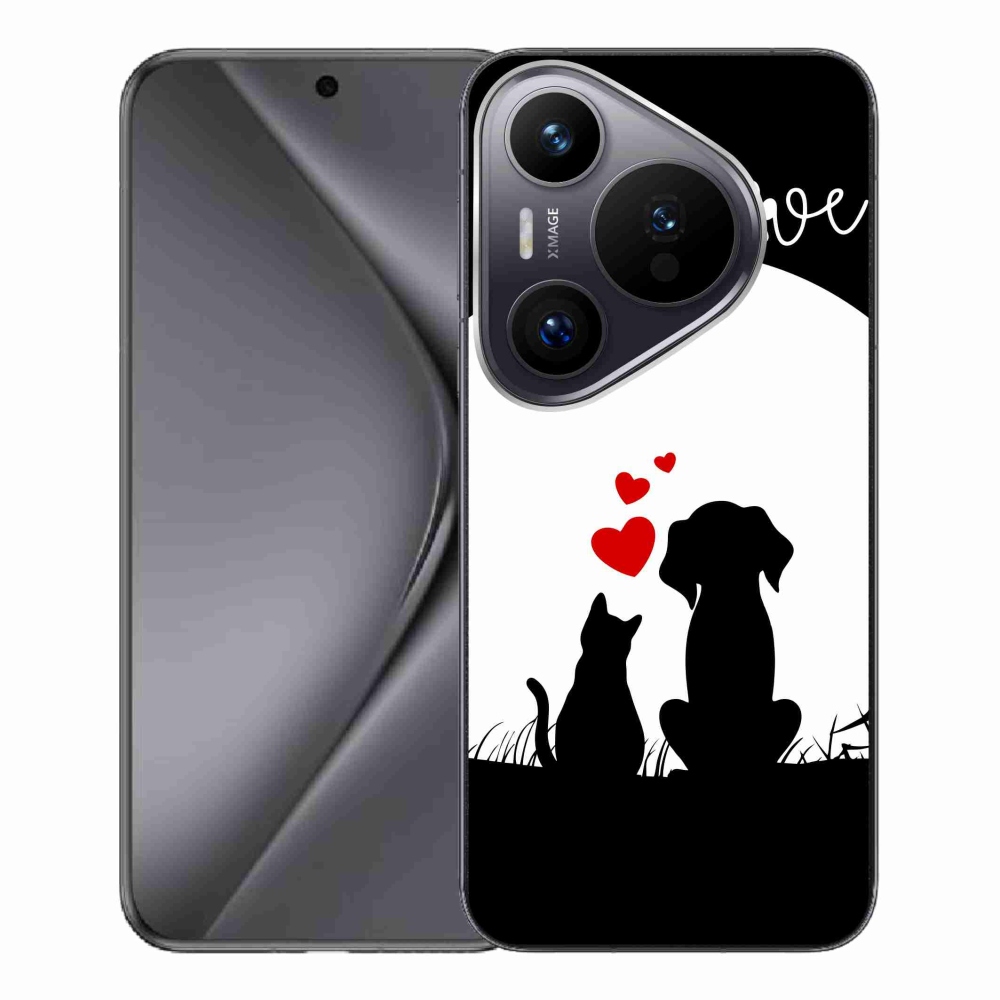 Gelový obal mmCase na Huawei Pura 70 Pro - zvířecí láska