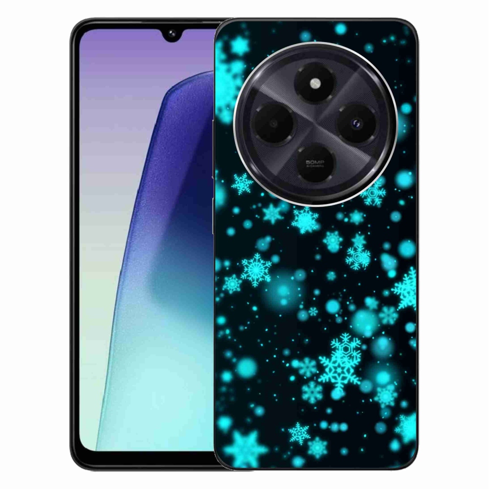 Gelový kryt mmCase na Xiaomi Redmi 14C/Poco C75 - sněhové vločky 1