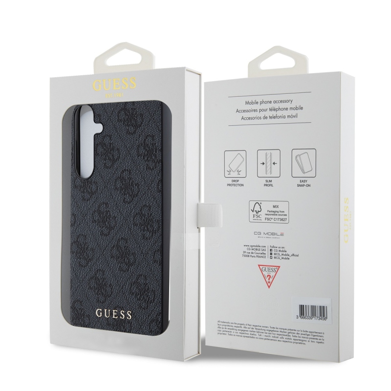 Guess 4G Charm Zadní Kryt pro Samsung Galaxy A55 5G Grey