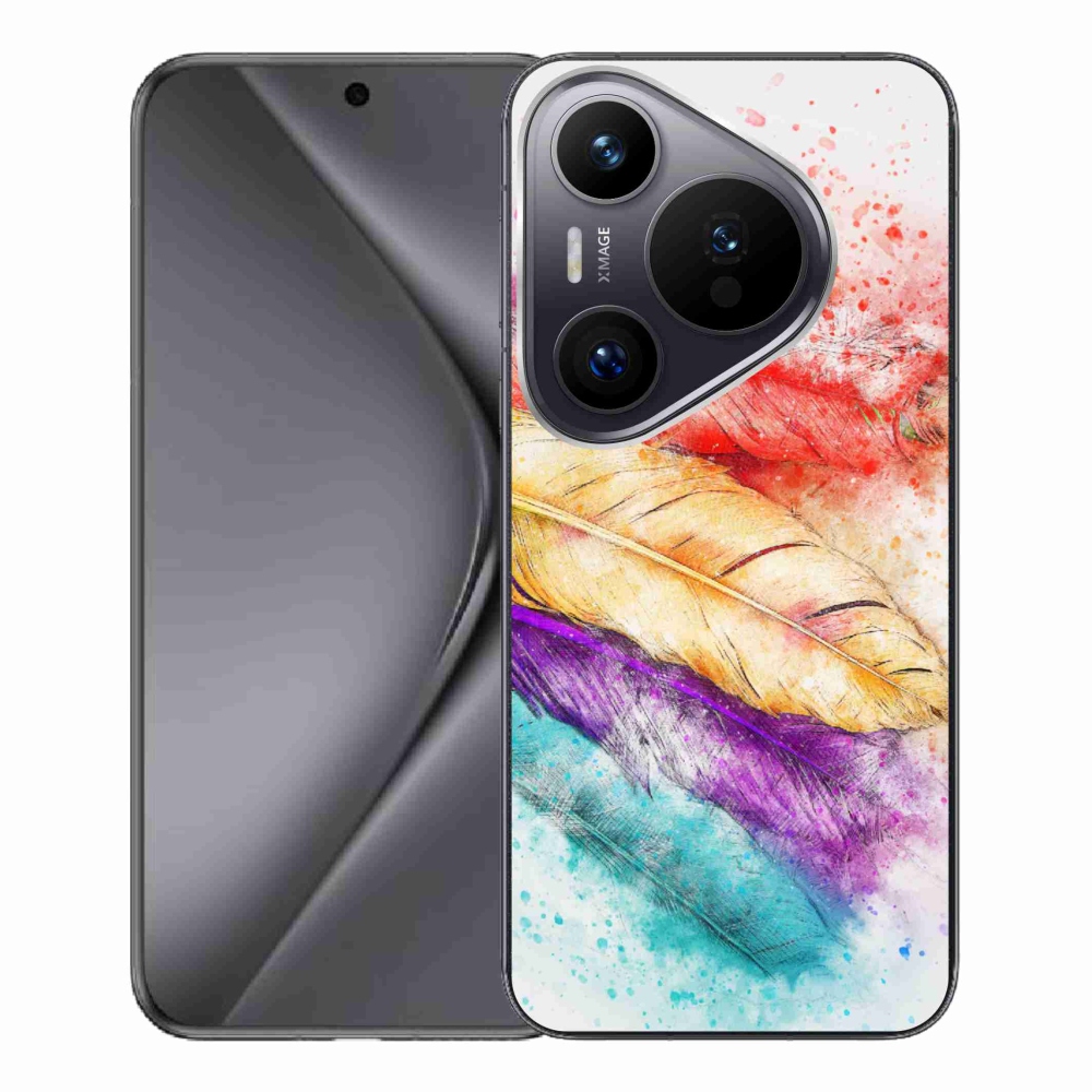 Gelový kryt mmCase na Huawei Pura 70 Pro - barevné peří