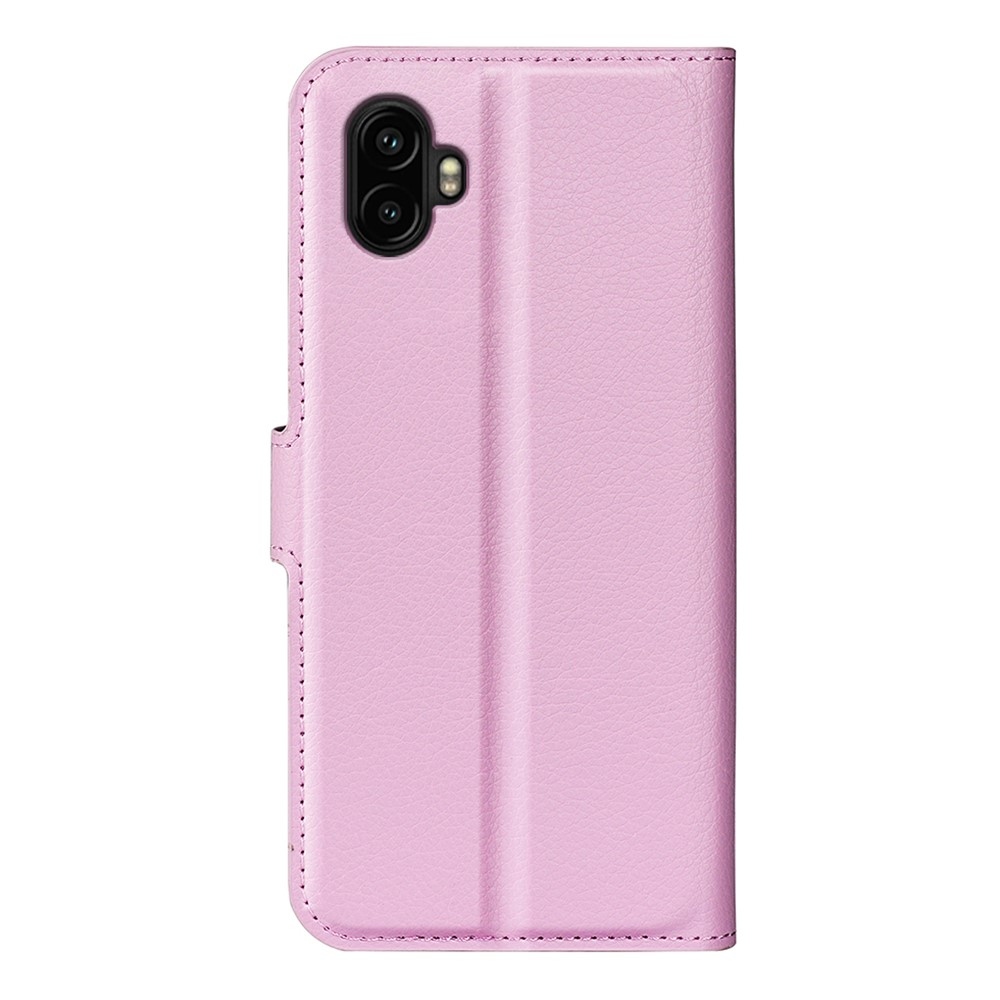 Litchi knížkové pouzdro na Samsung Galaxy Xcover 7 Pro - růžové