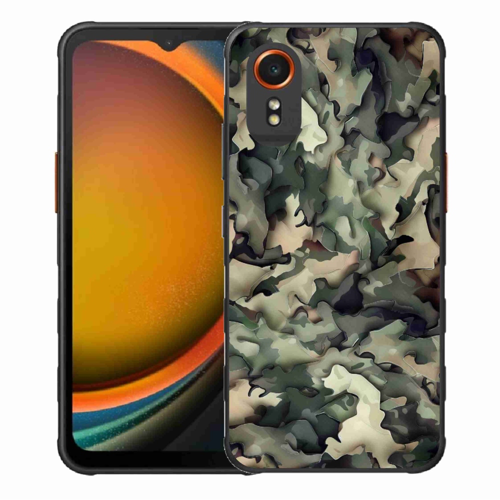 Gelový kryt mmCase na Samsung Galaxy Xcover 7 - maskáčový vzor 9