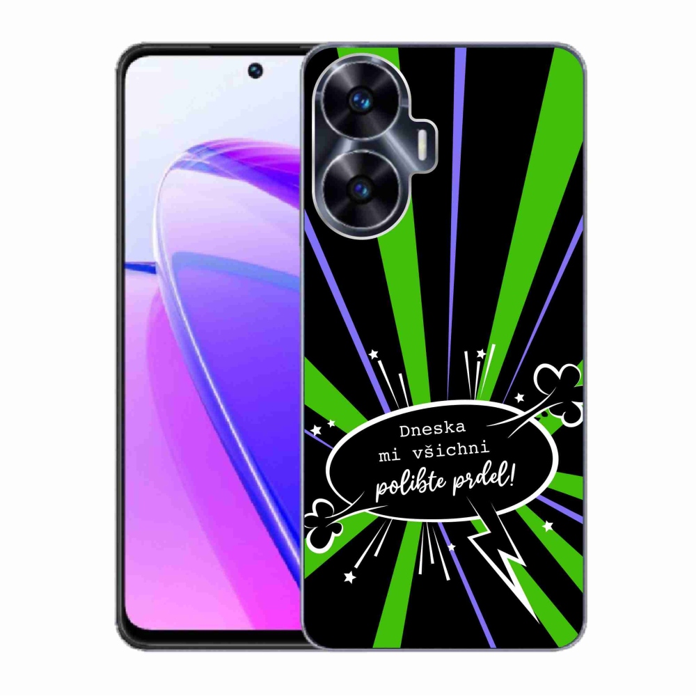 Gelový kryt mmCase na Realme C55 - vtipný text 15 černé pozadí