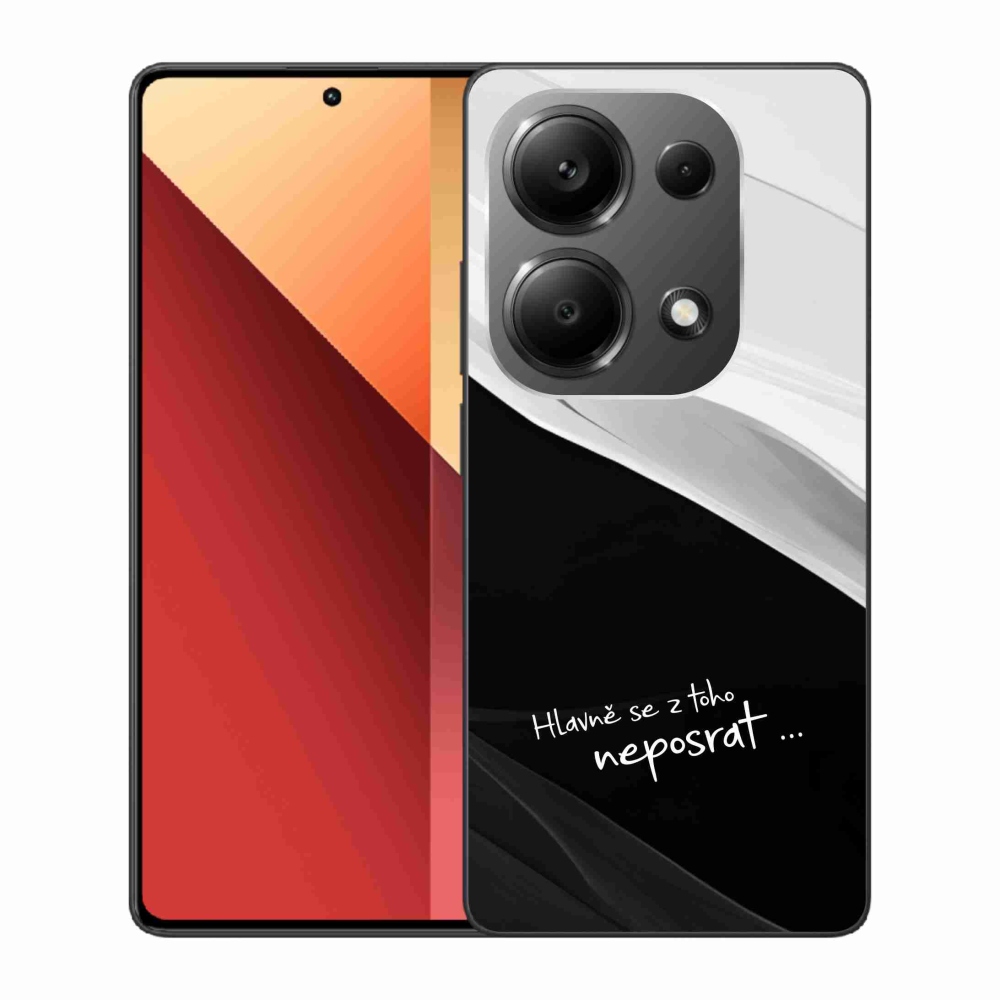Gelový kryt mmCase na Xiaomi Redmi Note 13 Pro 4G/Poco M6 Pro  - vtipný text 13 černobílé pozadí