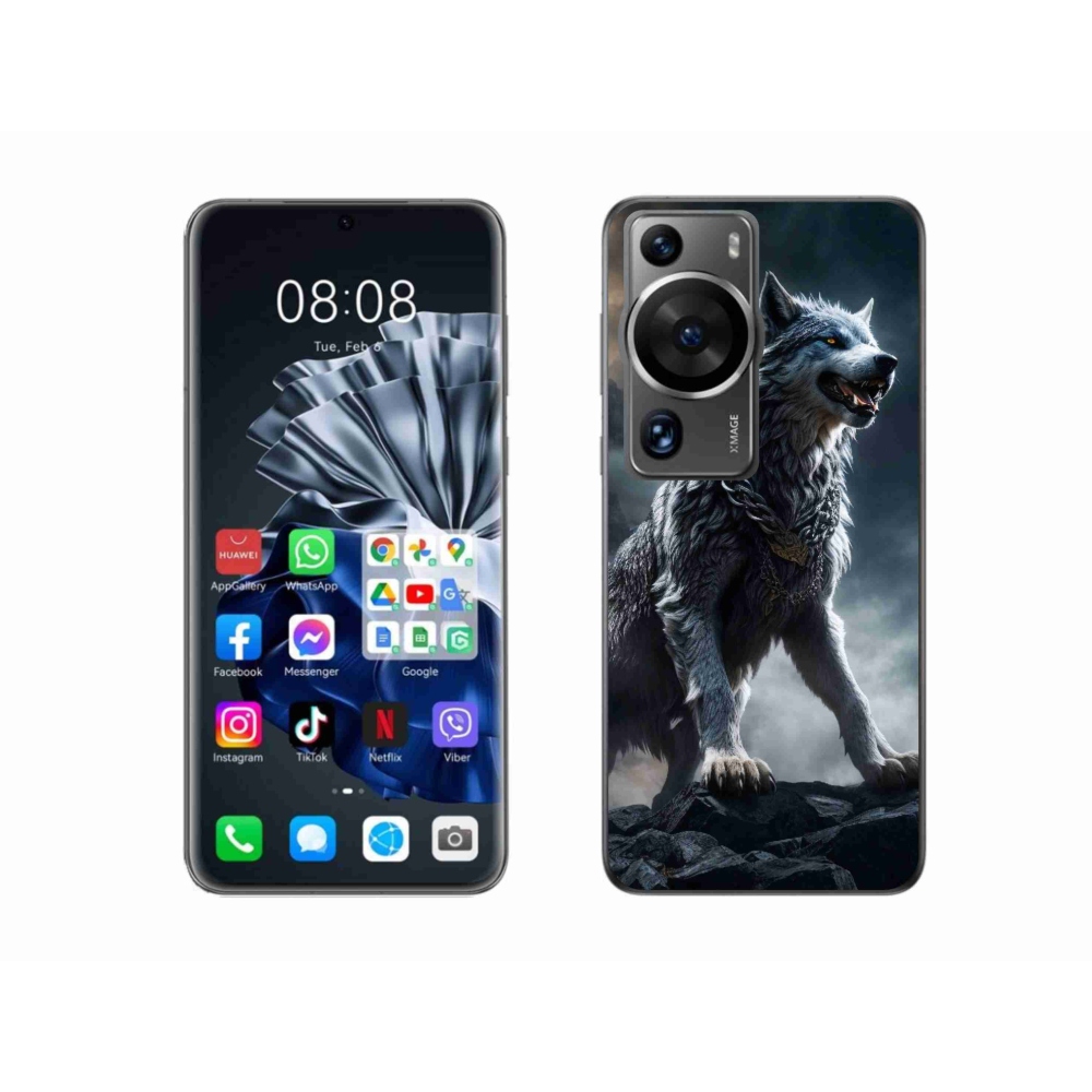 Gelový kryt mmCase na Huawei P60 Pro - vlk 1
