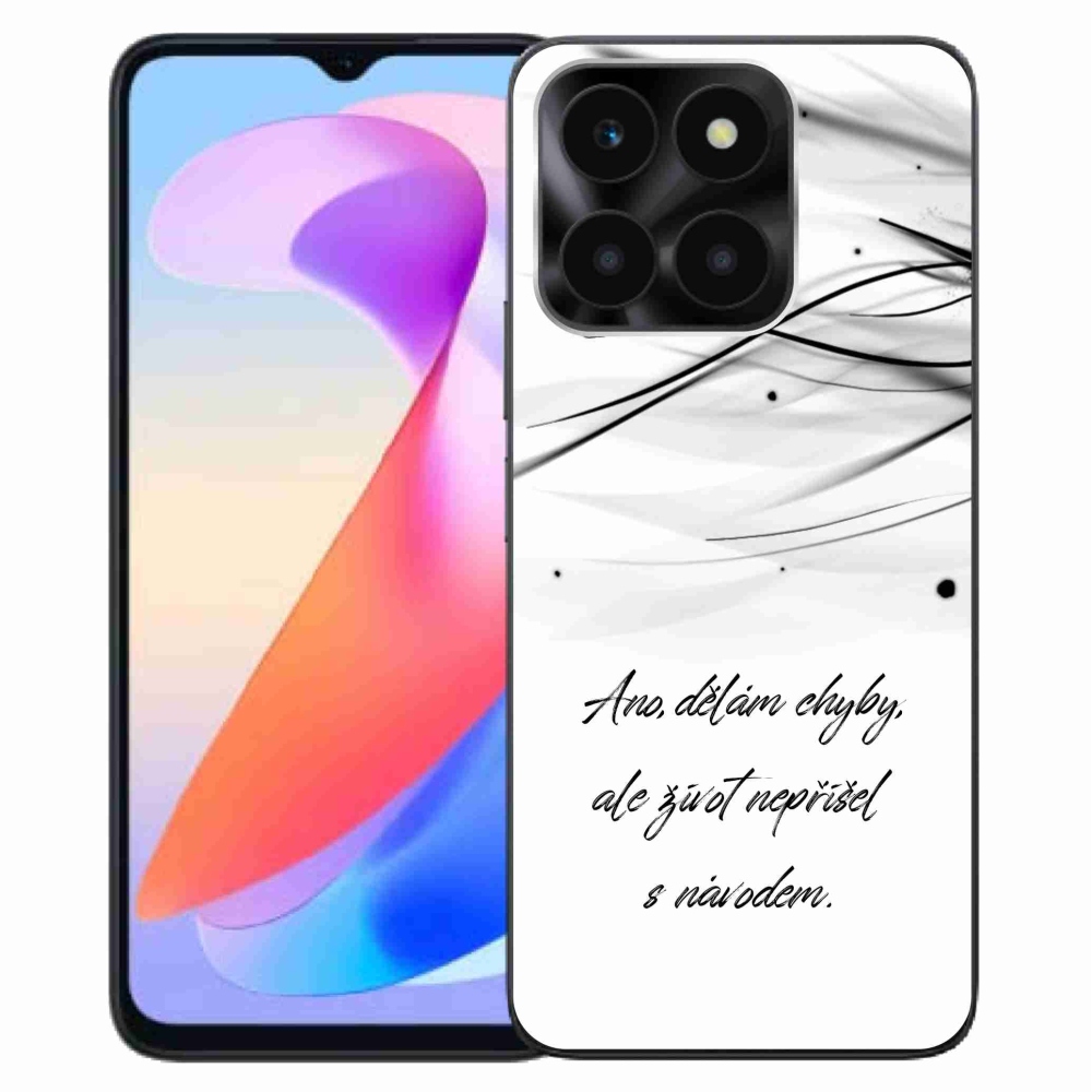 Gelový kryt mmCase na Honor X6a - citát bílé pozadí