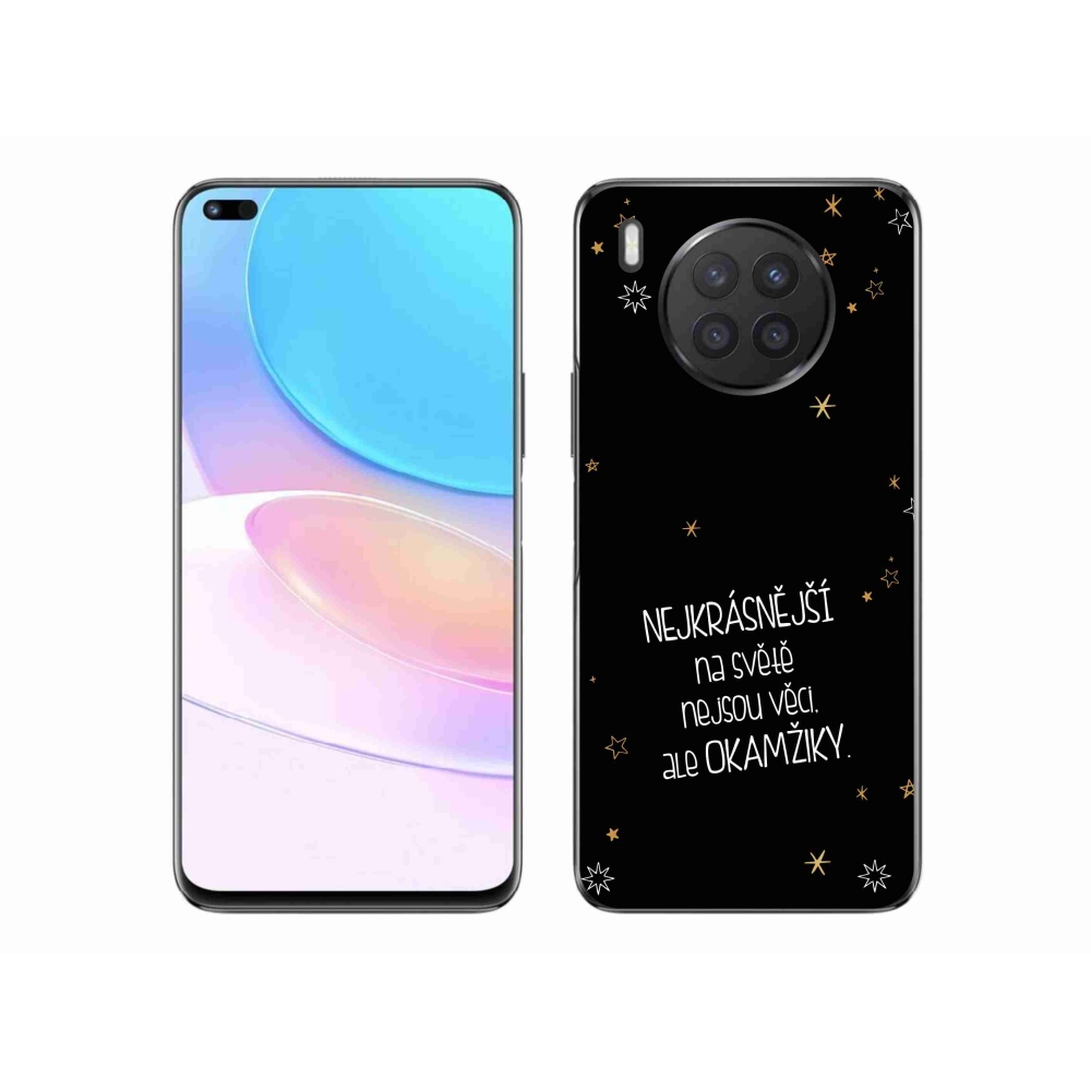 Gelový kryt mmCase na Huawei Nova 8i - citát 4 černé pozadí