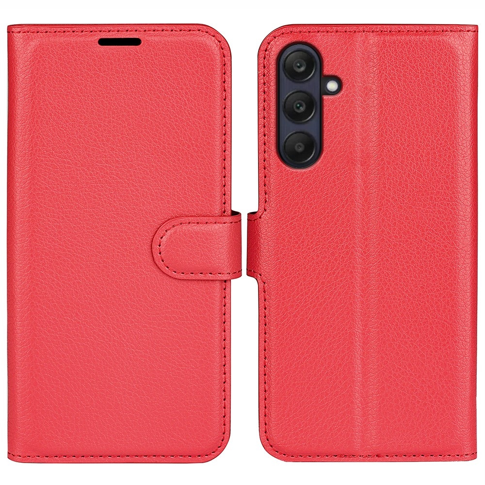 Litchi knížkové pouzdro na Samsung Galaxy A26 5G - červené