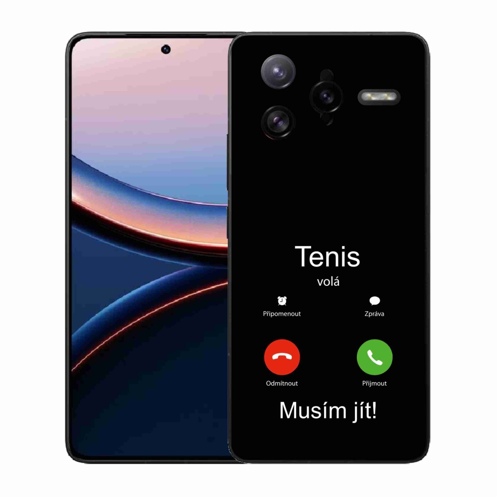 Gelový kryt mmCase na Xiaomi Poco F7 Ultra - tenis volá černé pozadí