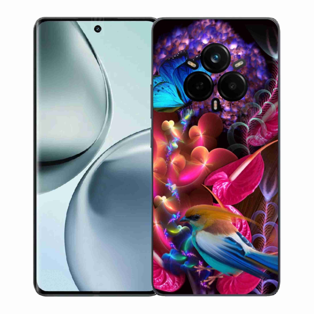 Gelový kryt mmCase na Realme 14 Pro+ 5G - barevné květiny
