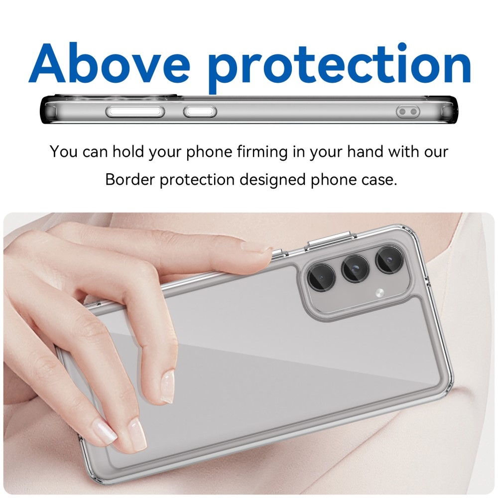 Gelový obal s pevnými zády na Samsung Galaxy M55 5G - průhledný