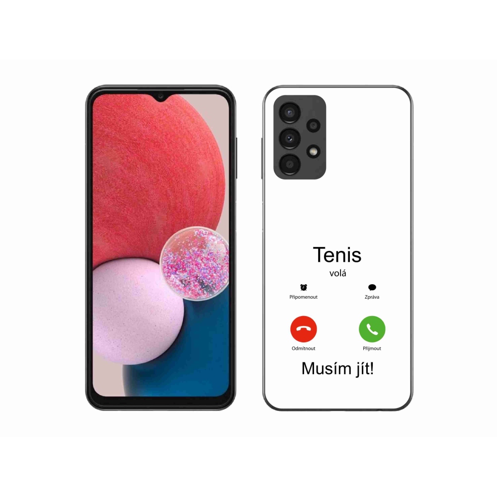 Gelový kryt mmCase na Samsung Galaxy A13 4G - tenis volá bílé pozadí