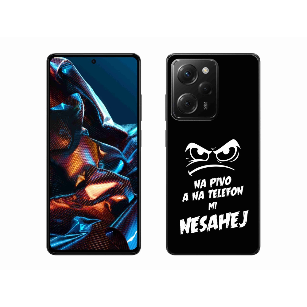 Gelový kryt mmCase na Xiaomi Poco X5 Pro 5G - pivní motiv 2 černé pozadí