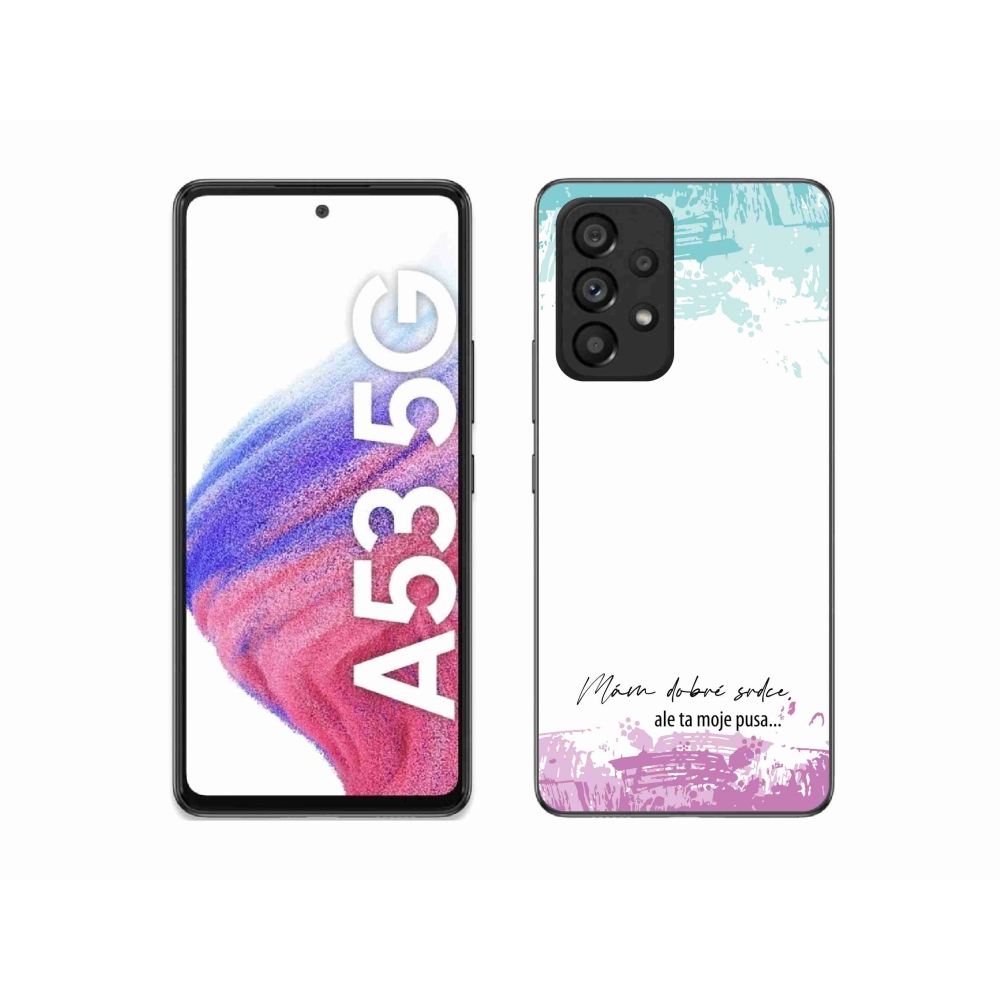 Gelový kryt mmCase na Samsung Galaxy A53 5G - vtipný text 3 bílé pozadí