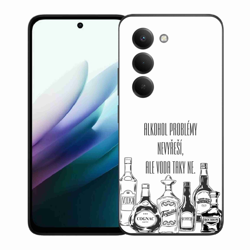 Gelový kryt mmCase na Xiaomi Redmi 15 4G/5G (171mm) - vtipný text bílé pozadí