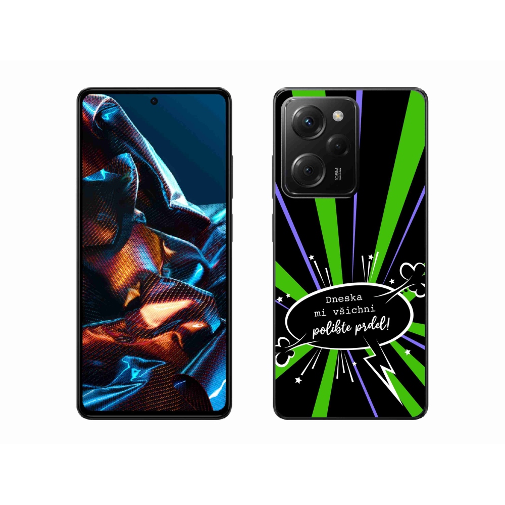 Gelový kryt mmCase na Xiaomi Poco X5 Pro 5G - vtipný text 15 černé pozadí