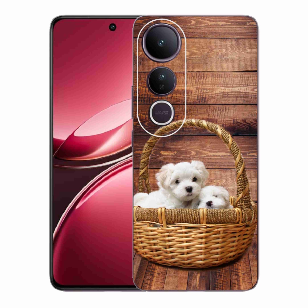 Gelový kryt mmCase na Vivo V50 Lite 4G/5G - štěňátka