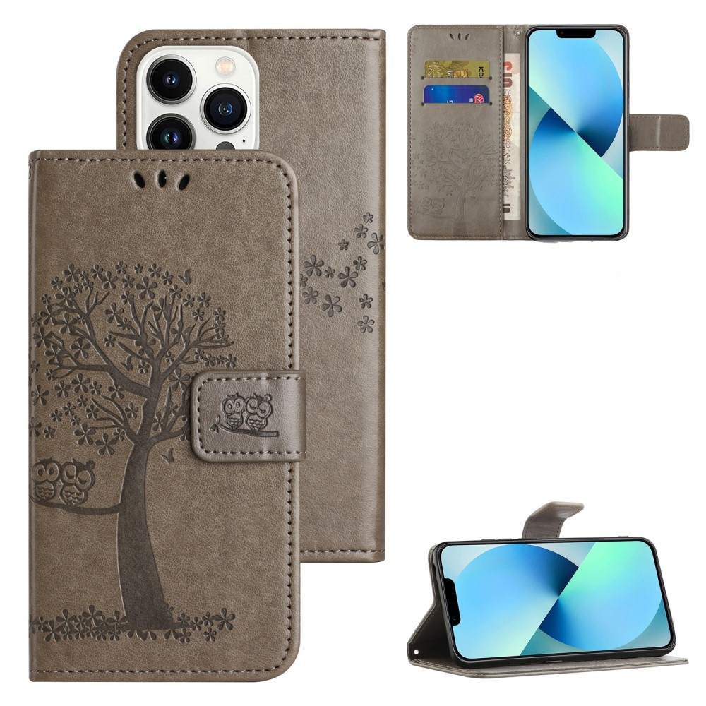 Tree knížkové pouzdro na iPhone 15 Pro Max - šedé