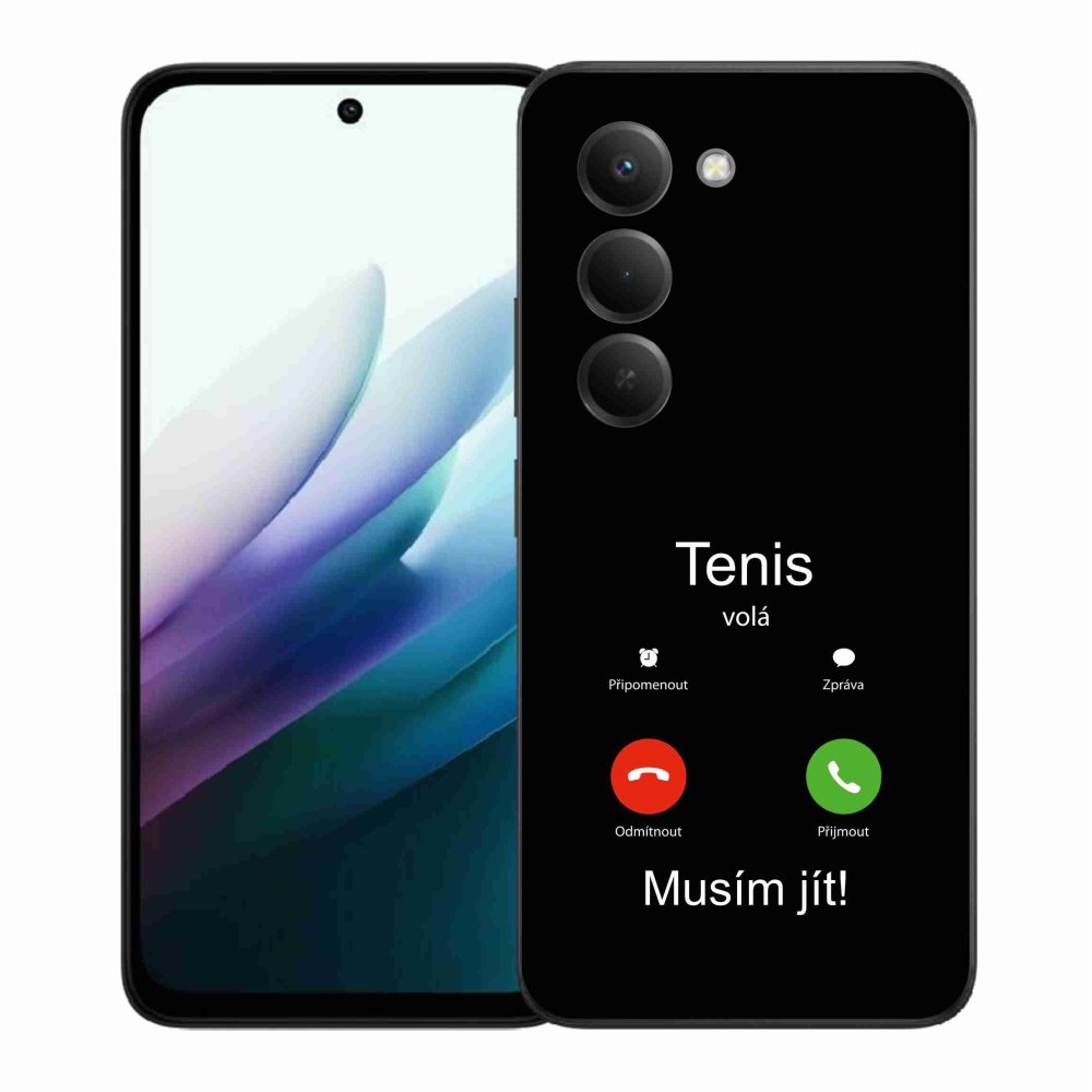 Gelový kryt mmCase na Xiaomi Redmi 15 4G/5G (171mm) - tenis volá černé pozadí
