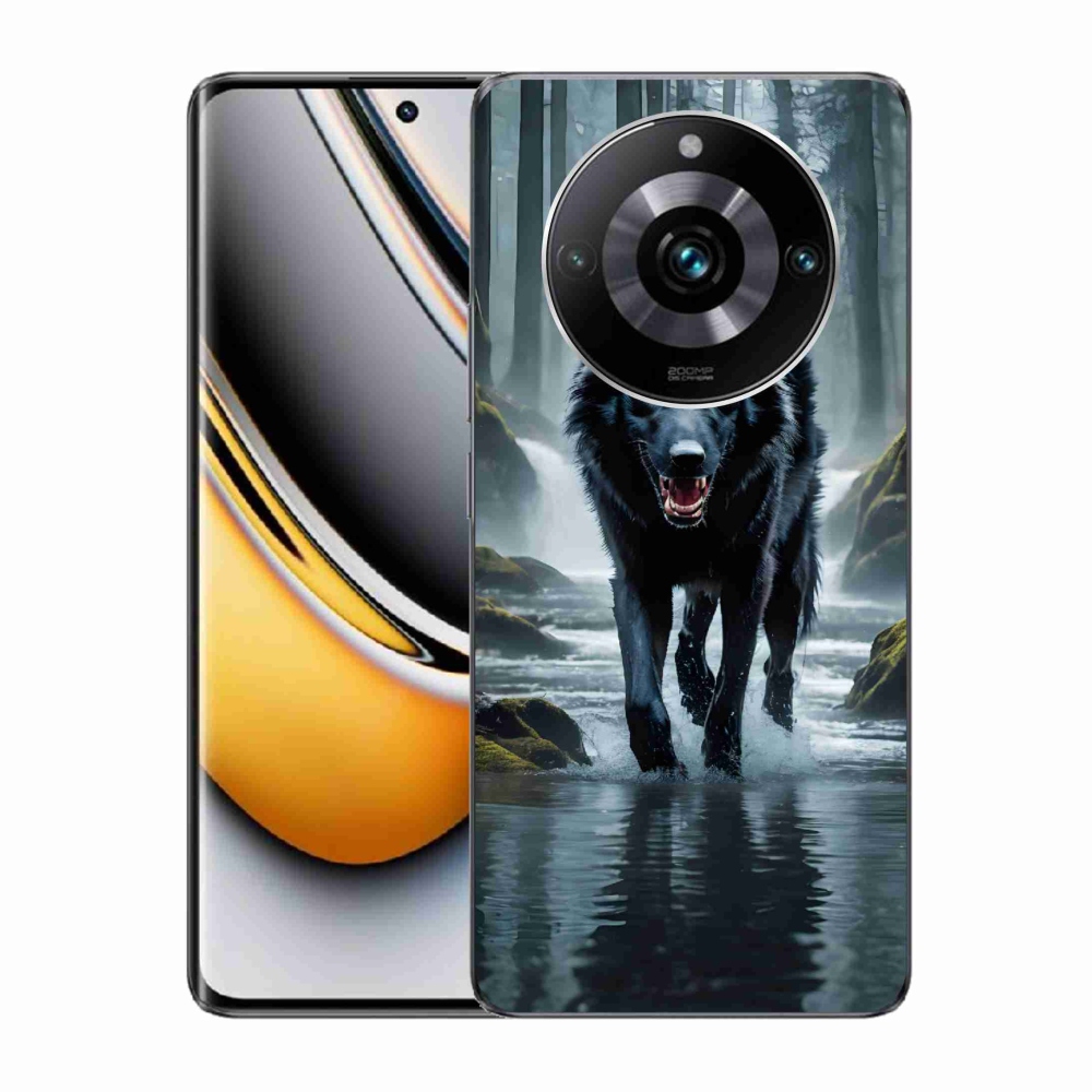 Gelový kryt mmCase na Realme 11 Pro/11 Pro+ - černý vlk