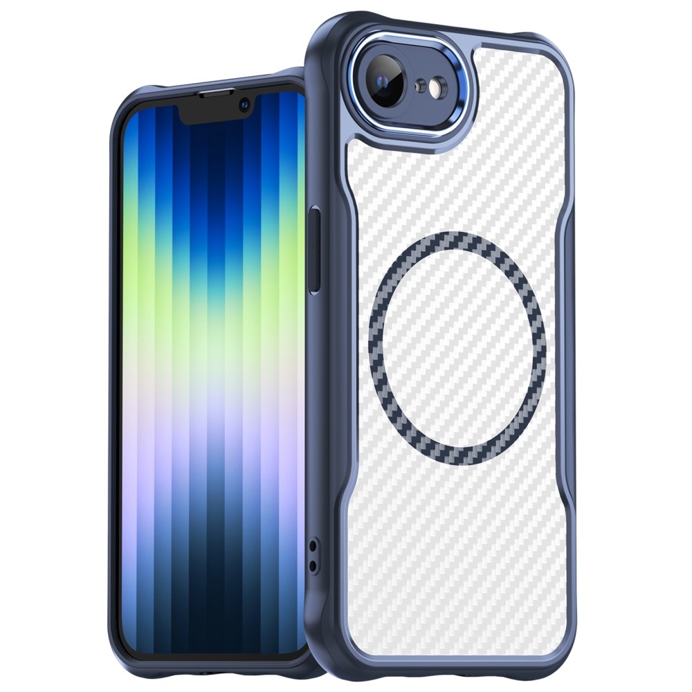 Texture odolný kryt s podporou MagSafe na iPhone 16e - modrý
