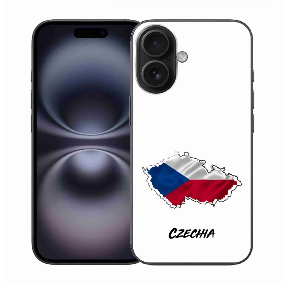 Gelový kryt mmCase na iPhone 16 - Czechia bílé pozadí