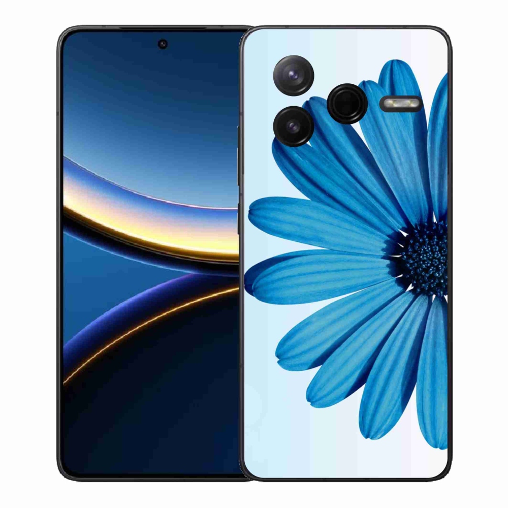 Gelový kryt mmCase na Xiaomi Poco F7 Pro - modrá kopretina