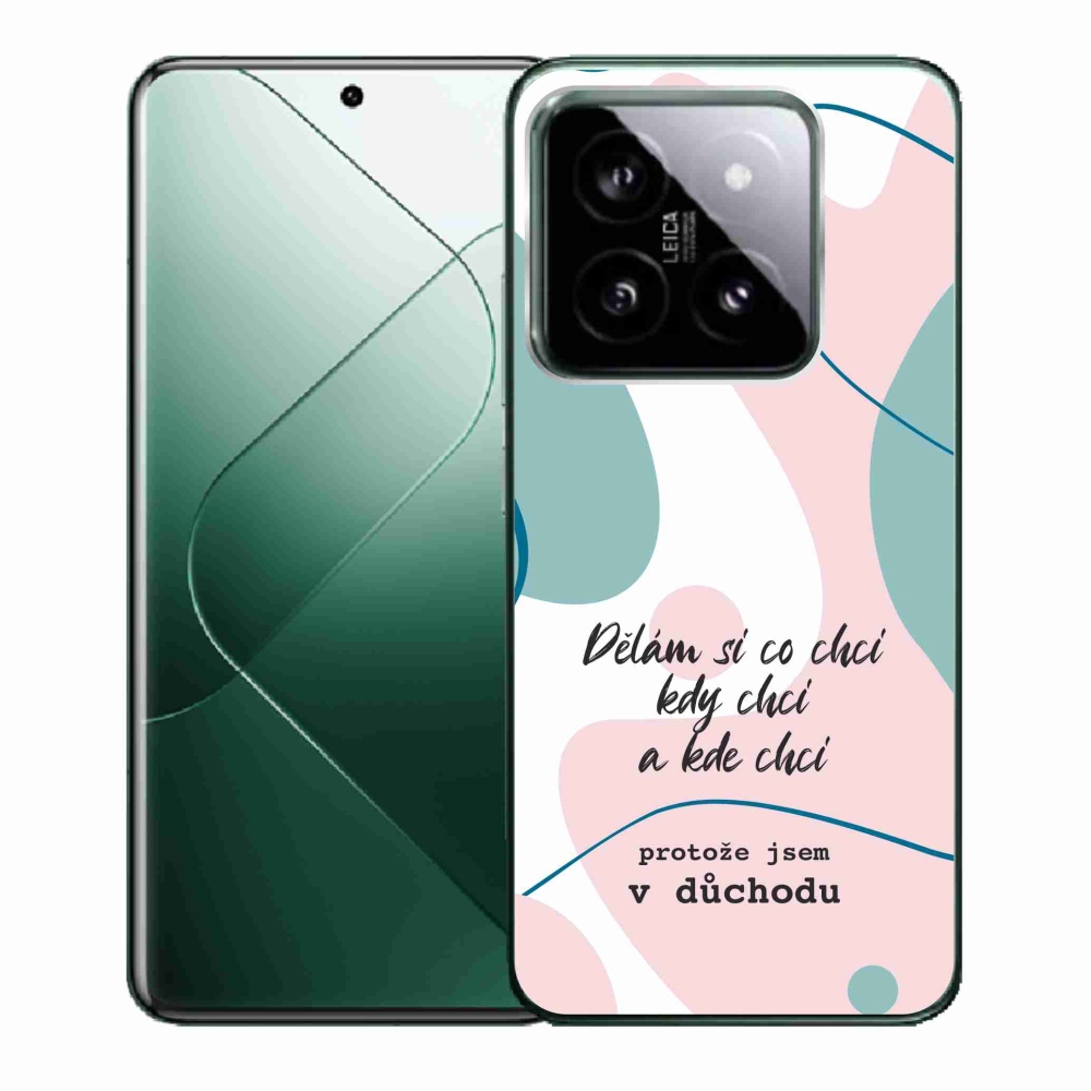 Gelový kryt mmCase na Xiaomi 14 - vtipný text 10 bílé pozadí