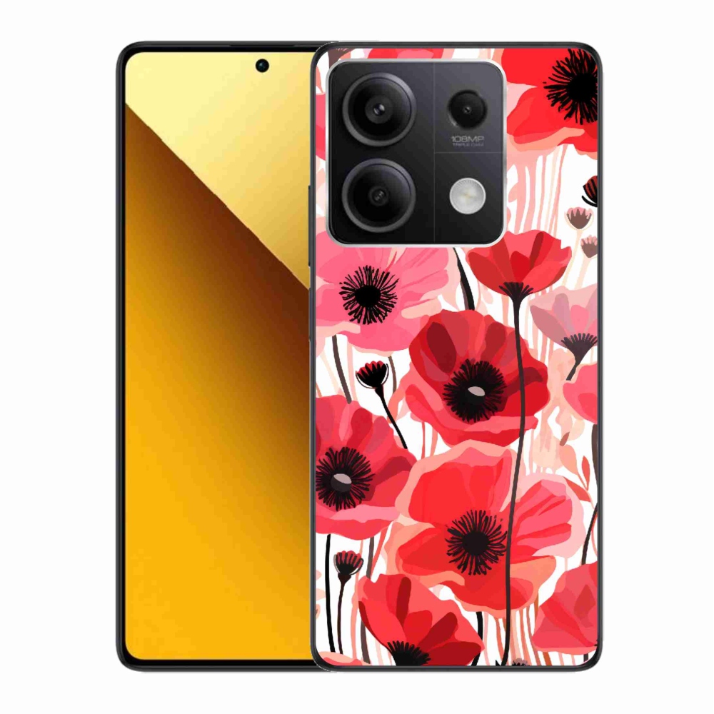 Gelový kryt mmCase na Xiaomi Redmi Note 13 5G - vlčí mák 1