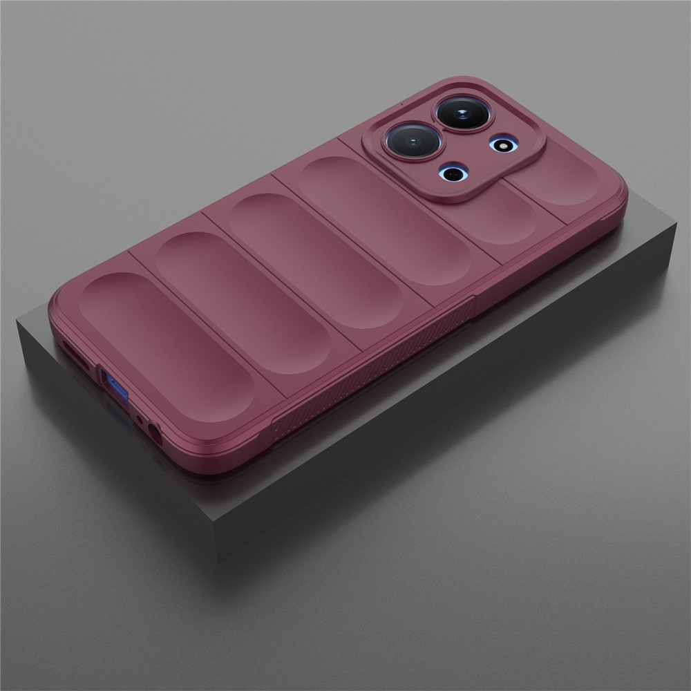 Rugg odolný gelový obal na Xiaomi Redmi 15C 4G (171mm)/Poco C85 4G (171mm) - vínový