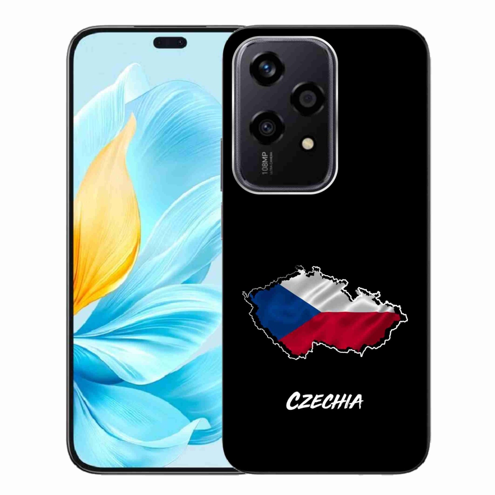 Gelový kryt mmCase na Honor 200 Lite 5G - Czechia černé pozadí