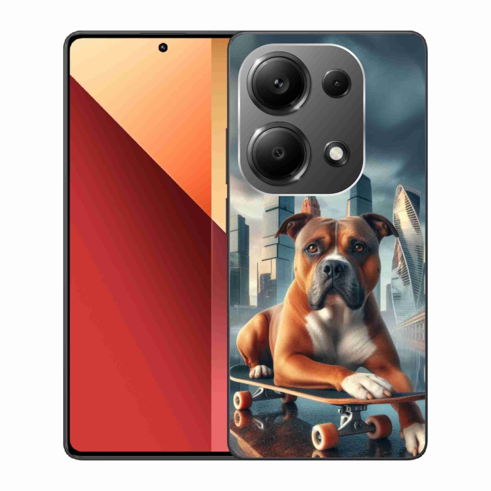 Gelový kryt mmCase na Xiaomi Redmi Note 13 Pro 4G/Poco M6 Pro  - pes na skateboardu