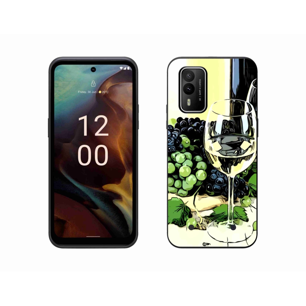Gelový kryt mmCase na Nokia XR21 - sklenka vína