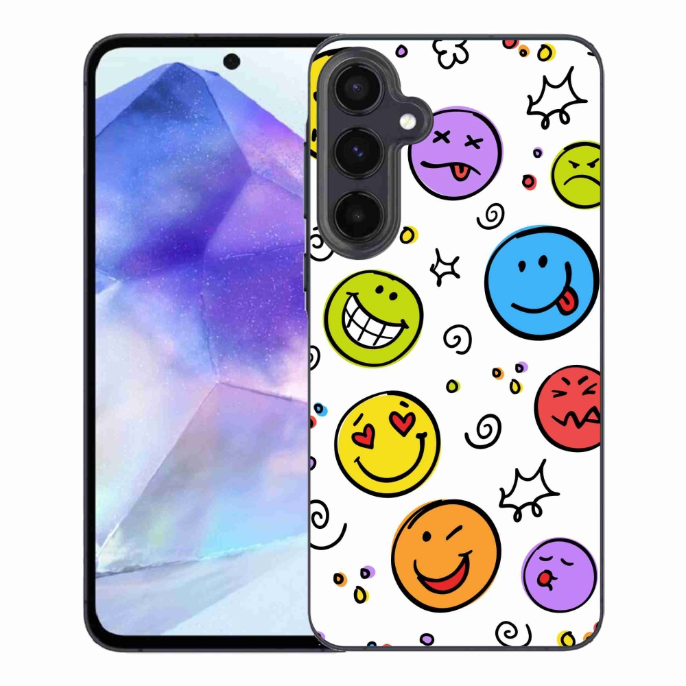 Gelový kryt mmCase na Samsung Galaxy A55 5G - smajlíci