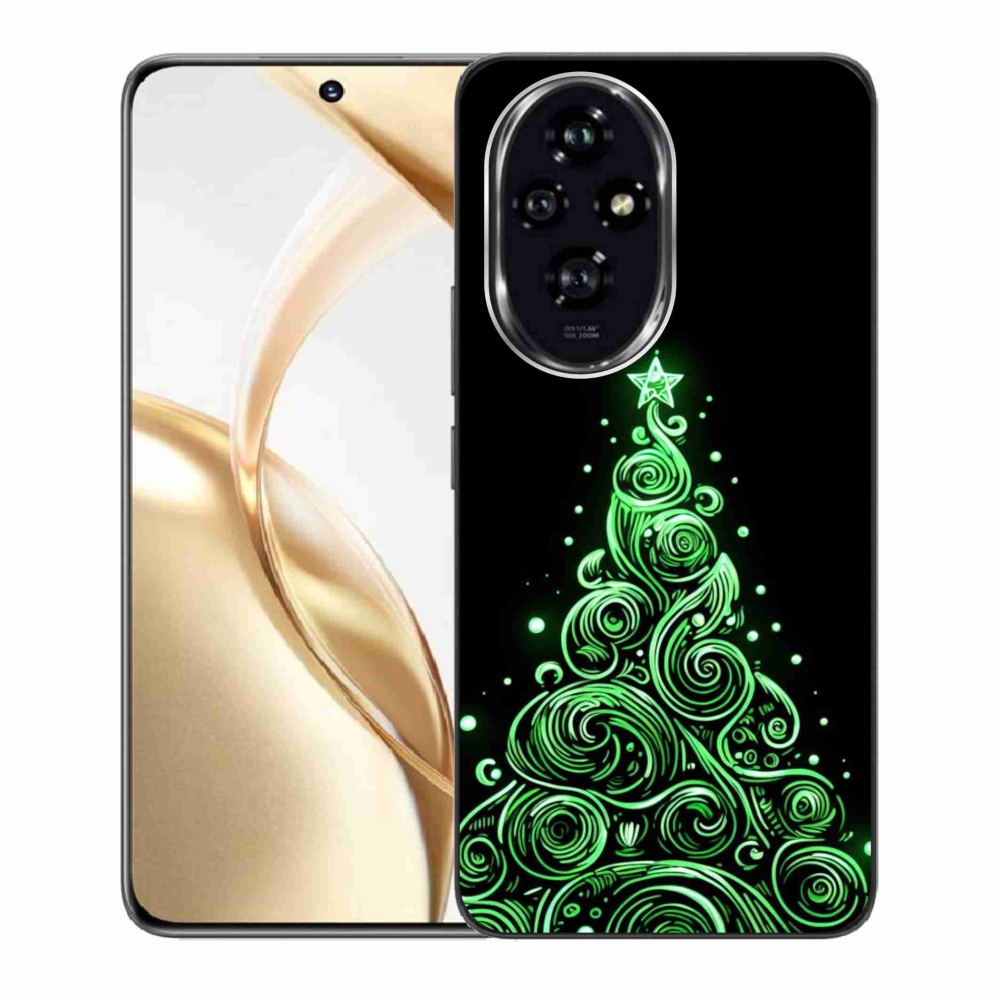 Gelový kryt mmCase na Honor 200 5G - neonový vánoční stromek 3