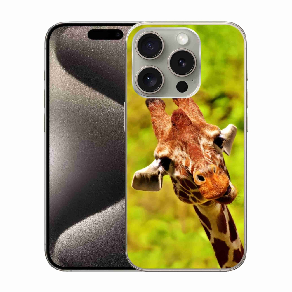 Gelový kryt mmCase na iPhone 15 Pro - žirafa