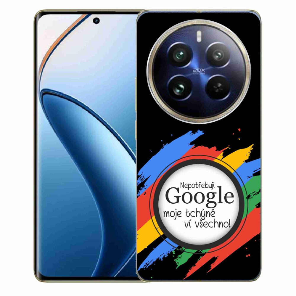 Gelový kryt mmCase na Realme 12 Pro 5G/12 Pro+ 5G - tchýně ví všechno černé pozadí
