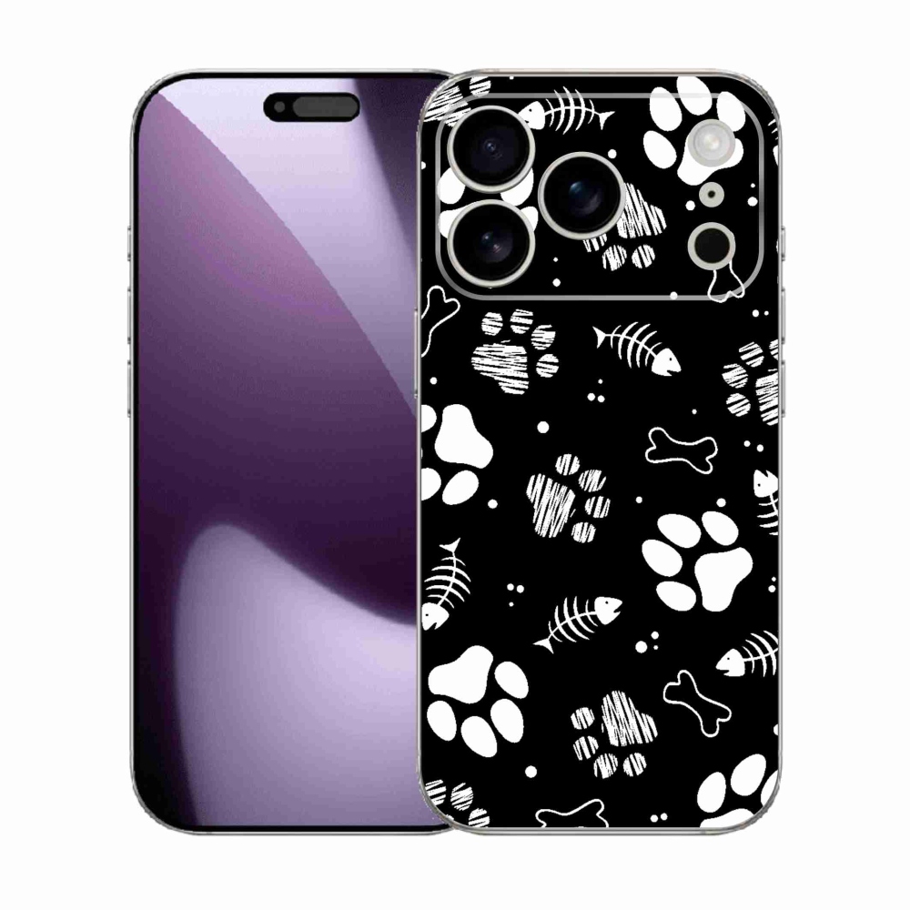 Gelový kryt mmCase na iPhone 17 Pro - psí tlapky