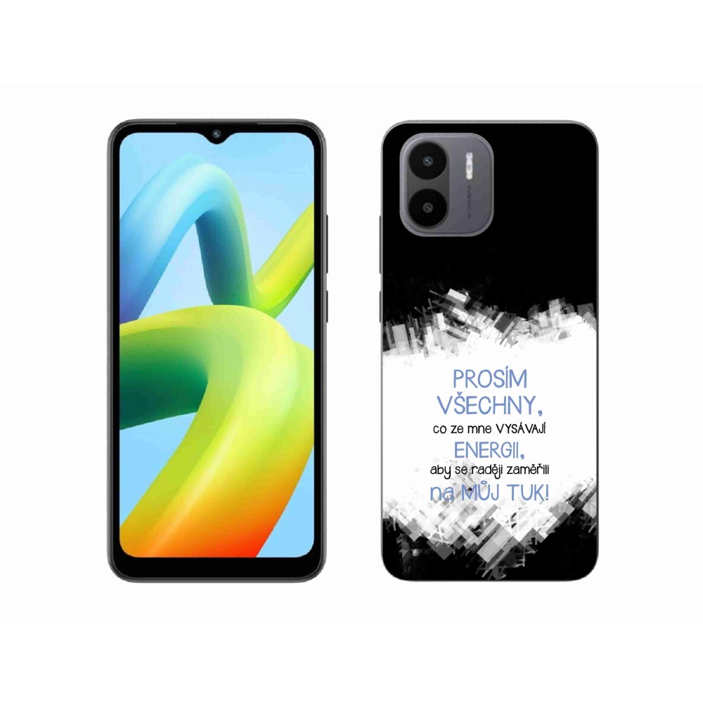 Gelový kryt mmCase na Xiaomi Redmi A1 - vtipný text 1 modrý
