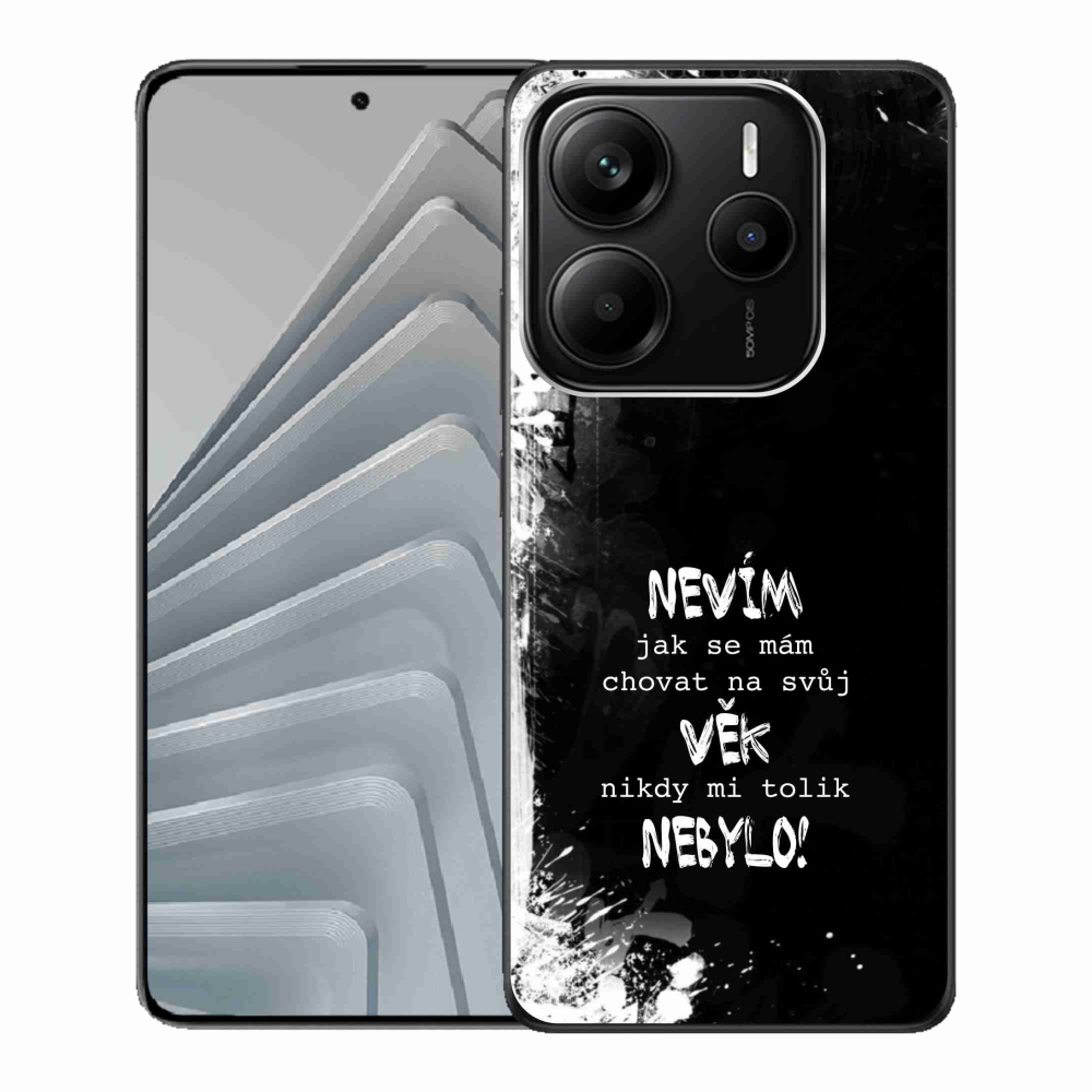 Gelový kryt mmCase na Xiaomi Redmi Note 14 5G - vtipný text 14 černé pozadí
