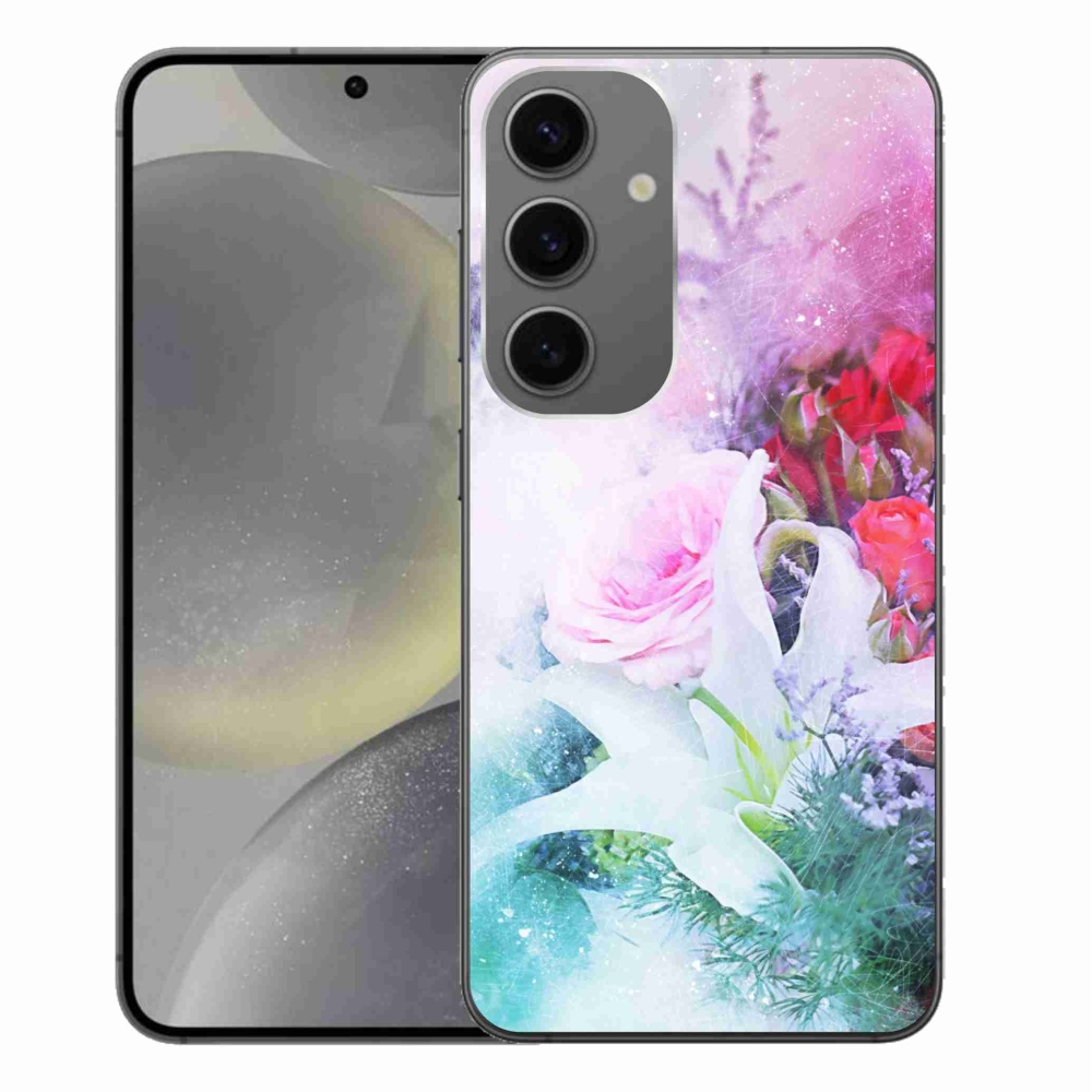 Gelový kryt mmCase na Samsung Galaxy S24+ - květiny 4