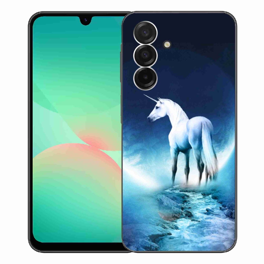Gelový kryt mmCase na Samsung Galaxy A26 5G - bílý jednorožec