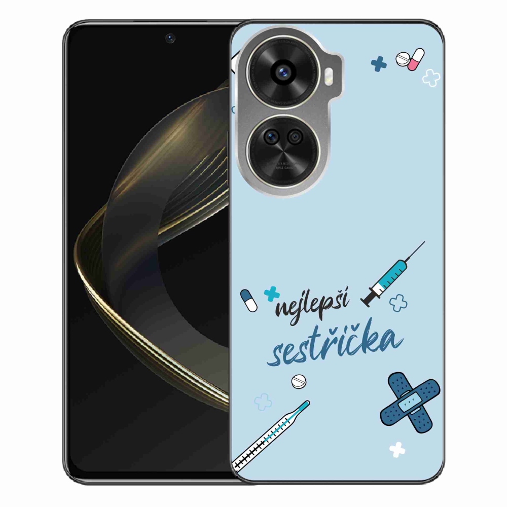 Gelový kryt mmCase na Huawei Nova 12 SE - nejlepší sestřička modré pozadí