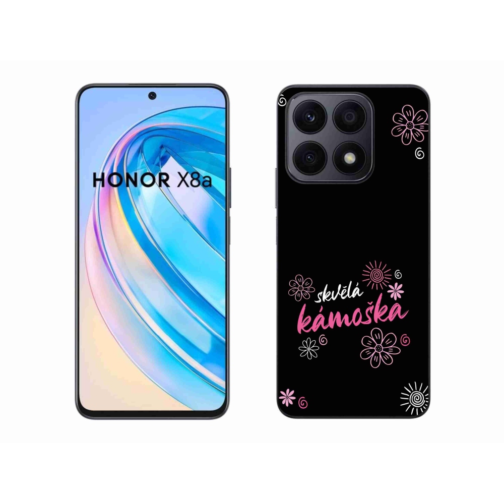 Gelový kryt mmCase na Honor X8a - skvělá kámoška černé pozadí