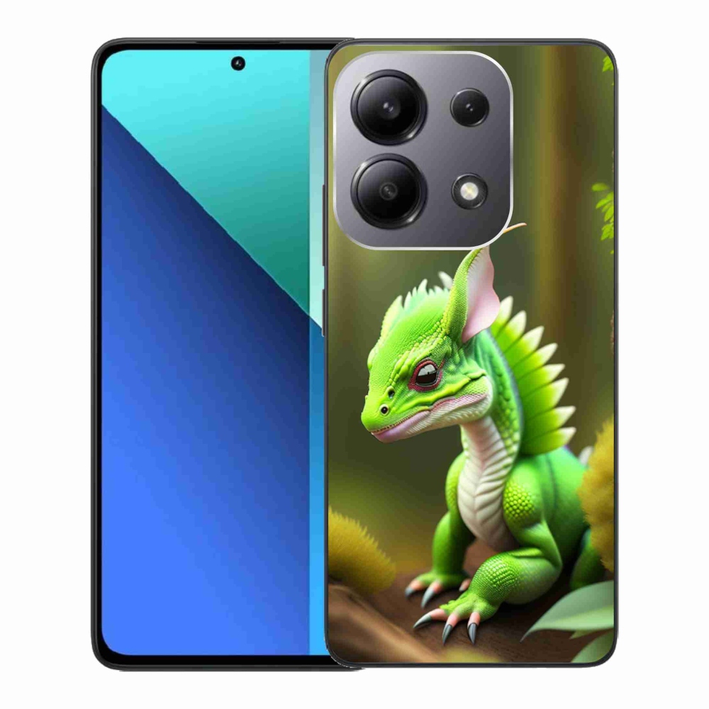 Gelový kryt mmCase na Xiaomi Redmi Note 13 - zelený dráček